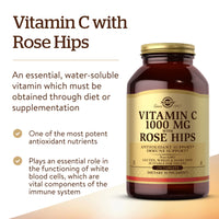 Thumbnail for Solgar Vitamin C 1000 mg with Rose HIPS, 250 Tablets - Antioxidant & Immune Support - Overall Health - Supports Healthy Skin & Joints - Non-GMO, Vegan and Kosher - 250 Servings
