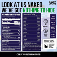 Thumbnail for NAKED Vanilla Mass Gainer (8LB Bulk) Creatine Monohydrate 500g (100 Servings) – Non-GMO; Gluten Free; Soy Free; No Fillers; Strength Support