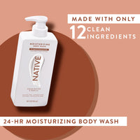 Thumbnail for Native Moisturizing Body Wash Contains Naturally Derived Ingredients | for Women & Men, Sulfate, Paraben, & Dye Free Leaving Skin Soft & Hydrated | Cocoa Butter & Vanilla 18 oz