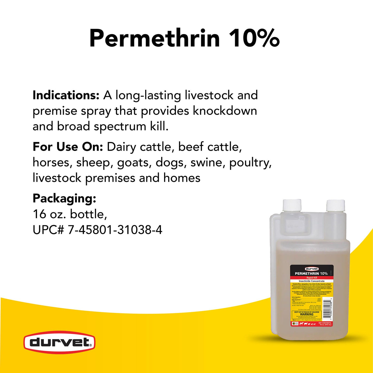 Durvet 2253554 Permethrin EC 10-Percent