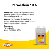 Thumbnail for Durvet 2253554 Permethrin EC 10-Percent