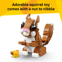 Thumbnail for LEGO Creator 3 in 1 Cute Animals: Playful Puppy Dog Building Toy - Bedroom Decor for Girls & Boys, Ages 8+ - Gift for Birthdays - Build a Dog, Squirrel, or Duck - 31382