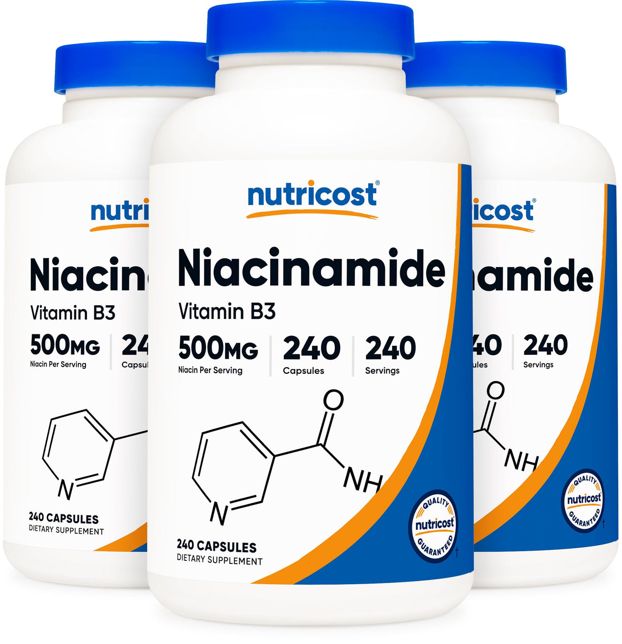 Nutricost Niacinamide (Vitamin B3) 500mg, 240 Capsules - Non-GMO, Gluten Free, Flush Free Vitamin B3