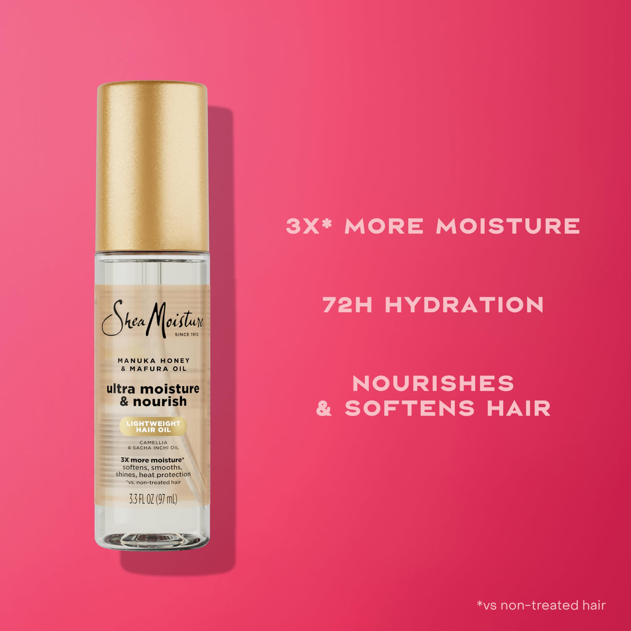 Shea Moisture Ultra Nourishing Manuka Honey & Mafura Oil Manuka Honey & Mafura Oil Instantly Hydrates And Smooths Hair 3.3 Fl Oz