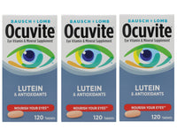 Thumbnail for Bausch + Lomb Ocuvite Vitamin & Mineral Supplement Tablets with Lutein, 120 Count Bottle (Pack of 3)