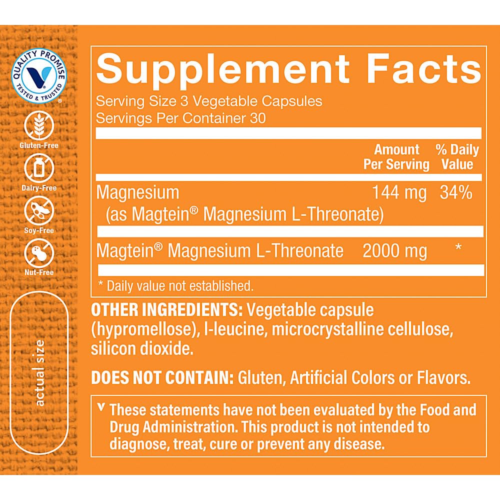 The Vitamin Shoppe Magnesium - Muscle Relaxation, Bone Health & Energy Production Support, Daily Mineral (90 Vegetable Capsules)