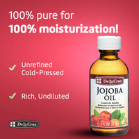 Thumbnail for De La Cruz Pure Jojoba Oil, Expeller-Pressed, Hexane-Free, Non-GMO, Bottled in USA 2 FL. OZ. (1 Bottle)