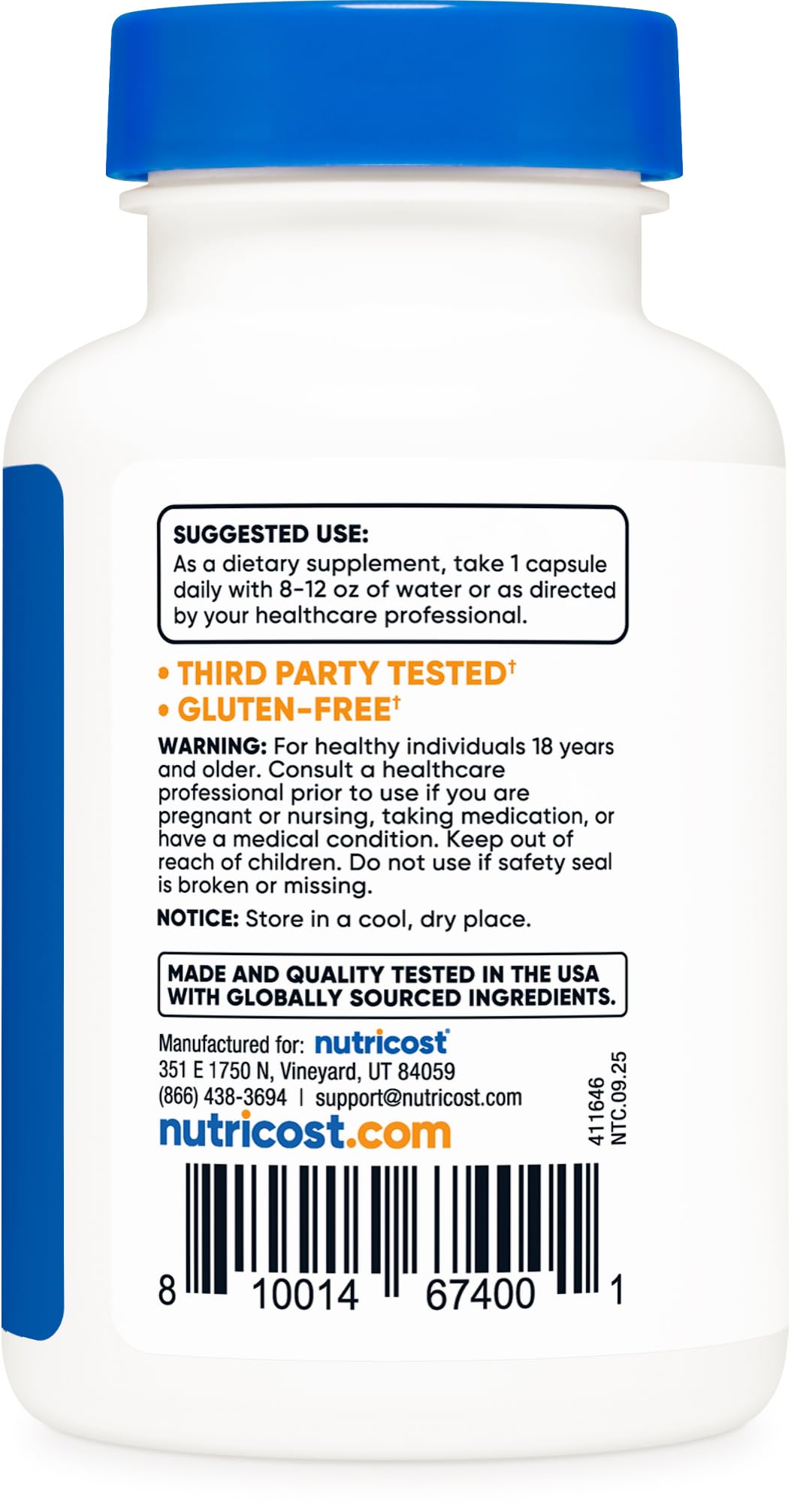 Nutricost R-Alpha Lipoic Acid 100mg, 120 Capsules - Veggie Capsules, Non-GMO, Gluten Free