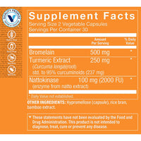 Thumbnail for The Vitamin Shoppe Nattokinase Plus Antioxidant Support for Cardiovascular (60 Vegetable Capsules)