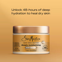 Thumbnail for SheaMoisture Deeply Moisturizing Body Butter with Raw Shea Butter, Argan Oil and Pro-Ceramides, Rich Hydration & Healing of Dry Skin, 48H Moisturizing 11.5 oz