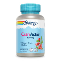 Thumbnail for SOLARAY CranActin Cranberry Extract 400 mg - Cranberry Supplements for Women and Men - Bladder and Urinary Tract Health Support with Vitamin C - Vegan, 60-Day Guarantee, 120 Servings, 120 VegCaps