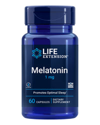 Thumbnail for Life Extension Melatonin 1 mg - For Restful Night, Hormone Balance, and Immune Health - Immediate Release - Gluten-Free, Non-GMO - 60 Capsules