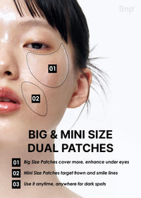 Thumbnail for SNP [K Beauty Glutathione Dark Zero Toning Eye Patch | Nourishing Under Eye Patches for Blemishes and Dark Spots | Under Masks for Puffy Eyes and Dark Circles | Korean Skincare | 60 Patches