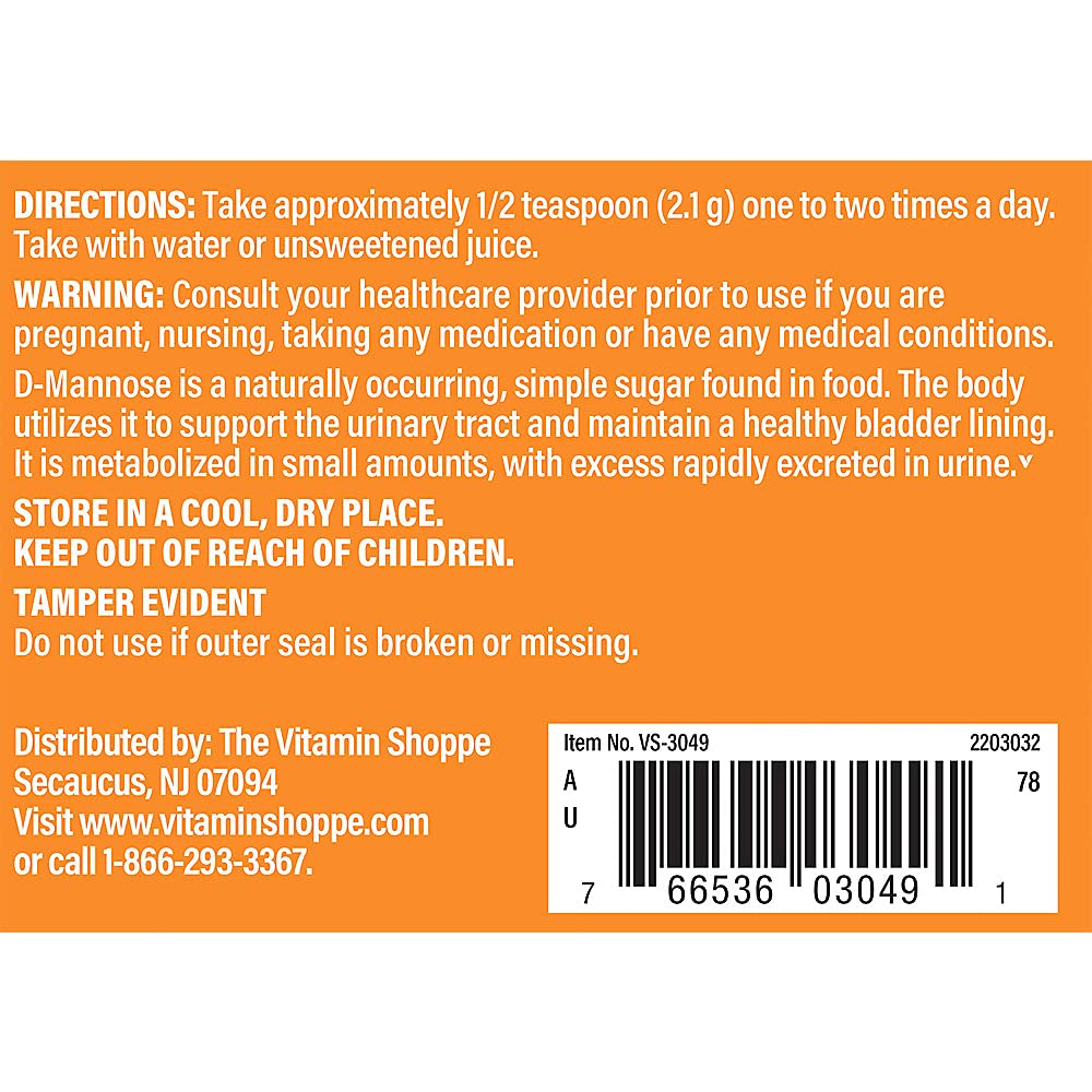 D-Mannose Powder - Supports a Healthy Urinary Tract & Cleanses The Bladder (3.2 oz./43 Servings)