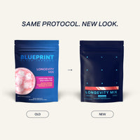 Thumbnail for Blueprint Bryan Johnson Longevity Mix - Muscle Builder & Recovery Supplement - Promotes Focus and Balanced Mood - Magnesium, Creatine, L-Theanine, Glutathione & Vitamin C- 30 Servings, Blood Orange