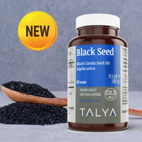 Thumbnail for TALYA Black Seed Oil Softgel with High Thymoquinone - Immune Support - Digestive Health - Brain Function - Joint Mobility - Cold-Pressed - Non-GMO - Turkish Black Cumin Seed 90 Capsule