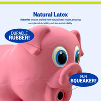 Thumbnail for PetSport Naturflex Tiny Tots Pig Toy - Durable & Long-Lasting, Non-Toxic Material, Internal Squeaker, Rubber Toy for Dogs, Ideal for Interactive Play and Engagement