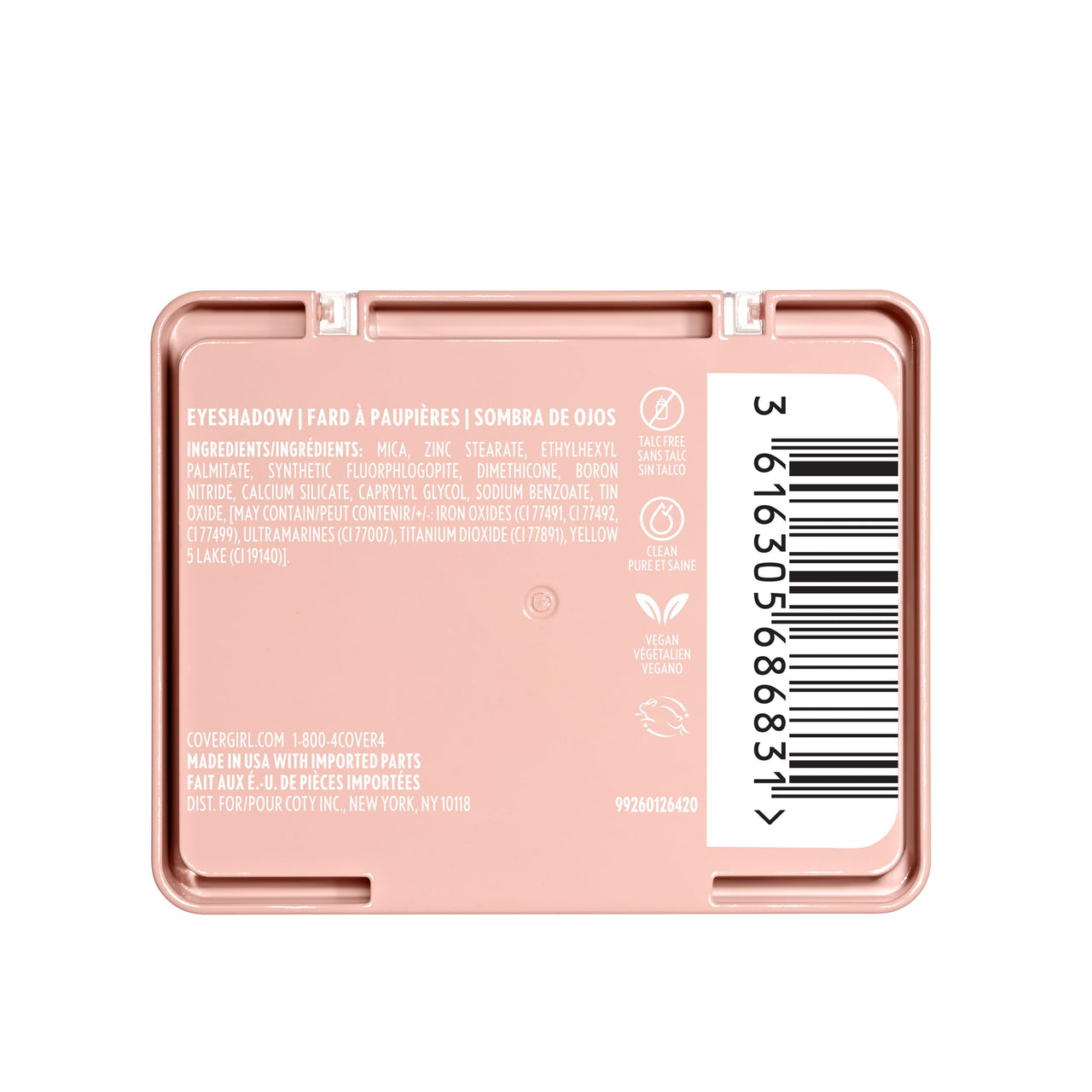 Covergirl Eye Enhancer, Bellini Spritz, Eyeshadow Quad, Easy to Wear, Clean & Vegan, Talc-Free, Matte & Shimmer Finishes, Smudge-Proof, 0.19oz
