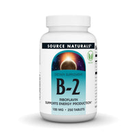 Thumbnail for Source Naturals Vitamin B-2 Riboflavin 100 mg Supports Energy Production - 250 Tablets