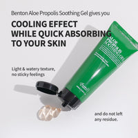 Thumbnail for BENTON Aloe Propolis Soothing Gel, 3.38 fl oz – Lightweight After-Sun Moisturizer for Face, Travel-Friendly Size, Organic Aloe Vera