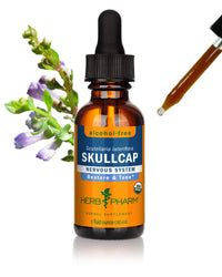 Thumbnail for Herb Pharm Certified Organic Skullcap Liquid Extract for Nervous System Support, 1 Fl Oz