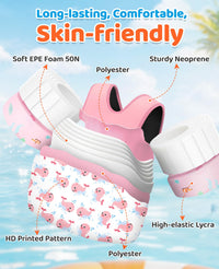 Thumbnail for HeySplash Swim Vest for Kids, Toddler Pool Floaties Fit 33-66 Lbs,Swimming Vest with Adjustable Strap, Swim Jacket Water Wing Arm Float, Puddle Beach Boat Jumper Float Device Girl,Pink Whale