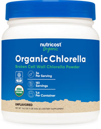 Thumbnail for Nutricost Organic Chlorella Powder 16oz (1LB) - 3g Per Serving