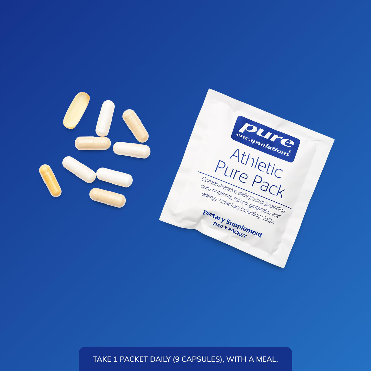 Pure Encapsulations Athletic Pure Pack | Comprehensive Daily Packet Providing Core Nutrients, Fish Oil, Antioxidants, Glutamine, and Energy Cofactors Including CoQ10 and Kre-Alkalyn | 30 Packets