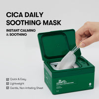 Thumbnail for VT COSMETICS CICA Daily Soothing Mask 30 Sheets, Centella Asiatica & Hyaluronic Acid for Moisturizing & Hydrating, Instant Calm & Glow, Skin Softening Facial Mask, Korean Face Mask