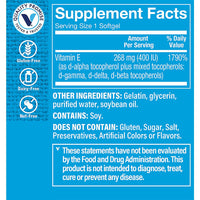 Thumbnail for The Vitamin Shoppe Vitamin E 400IU - Antioxidant Support for Skin Health & Immune Function, Daily Vitamin (60 Softgels)