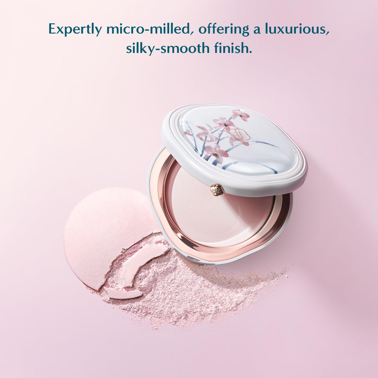 FLORASIS Flawless Jade Breathable Pressed Powder (Ode to Embroidery) (04 Lavender, 1 Count)