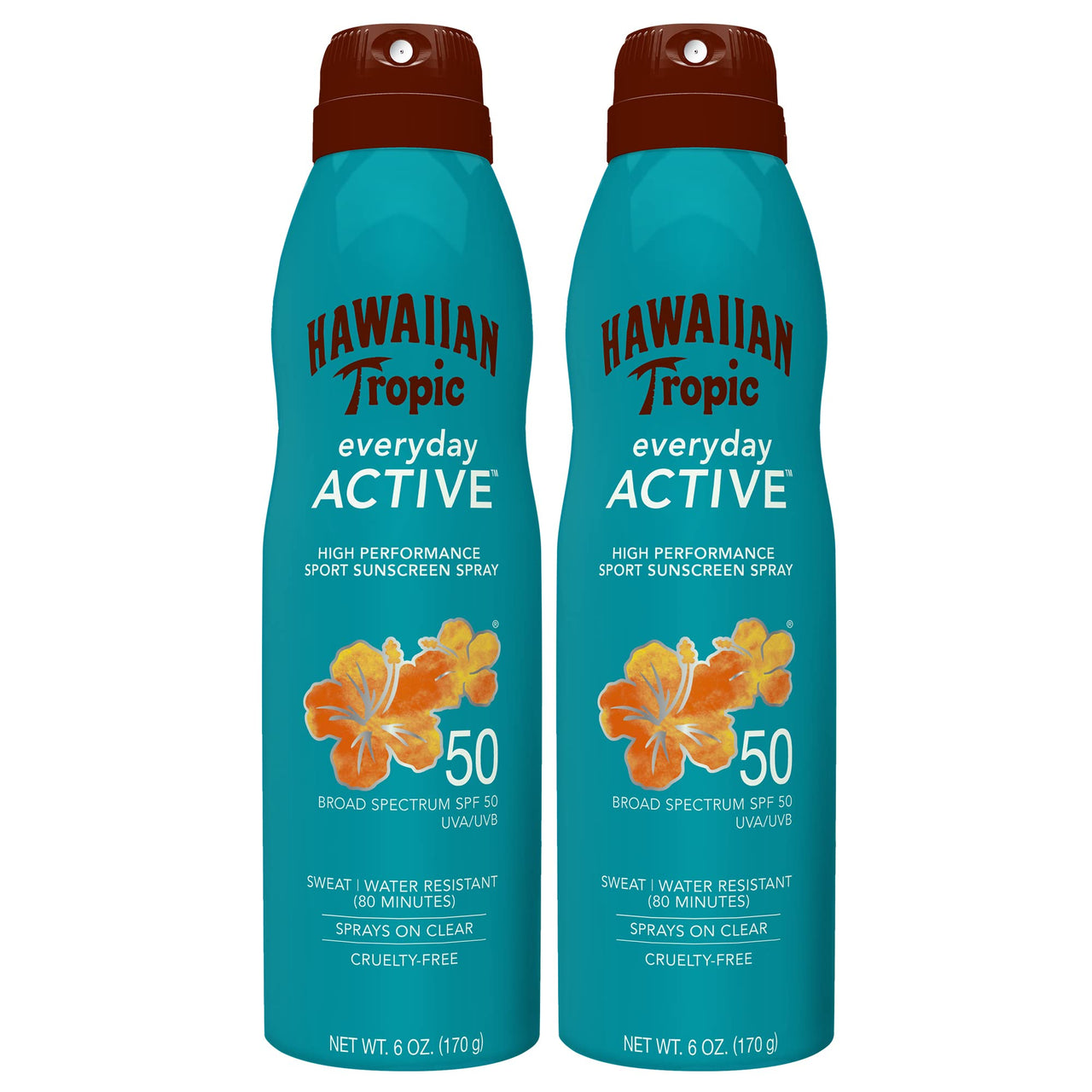 Hawaiian Tropic & Banana Boat Sunscreen SPF 50 Twin Pack Bundle