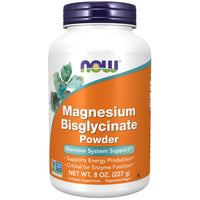 Thumbnail for NOW Foods Supplements, Magnesium Bisglycinate Powder, Enzyme Function*, Nervous System Support*, 8-Ounce