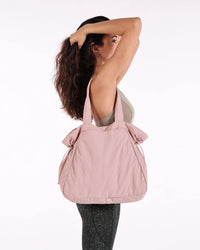 Thumbnail for ODODOS 18L Side-Cinch Shopper Bags Lightweight Shoulder Bag Tote Handbag for Shopping Workout Beach Travel, Blush Pink