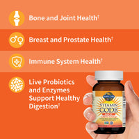Thumbnail for Garden of Life Vitamin D, Vitamin Code Raw D3, Vitamin D 5,000 IU, Raw Whole Food Supplements with Chlorella, Fruit, Veggies & Probiotics for Bone & Immune Health, 60 Vegetarian Capsules