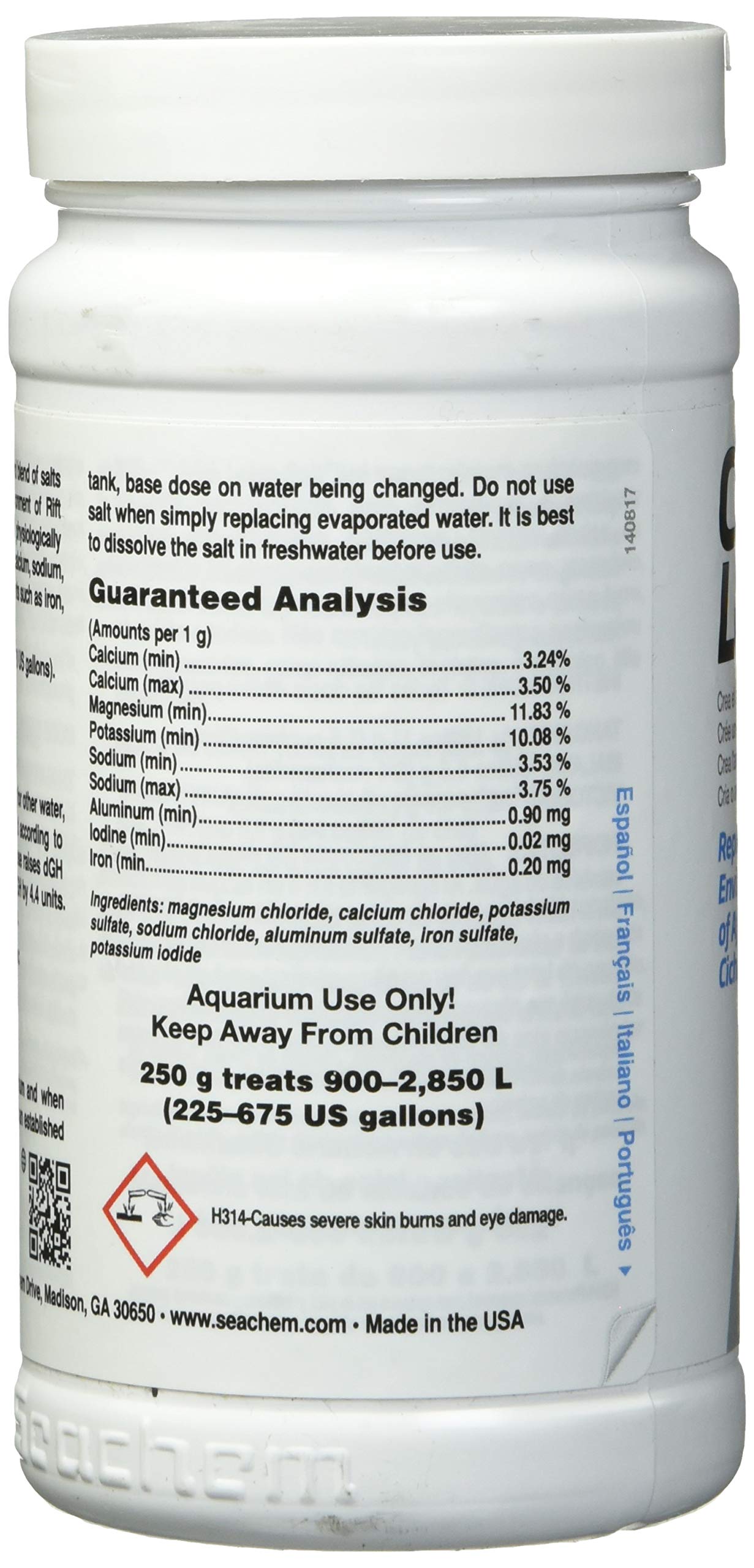 Cichlid Lake Salt, 250 g / 8.8 oz