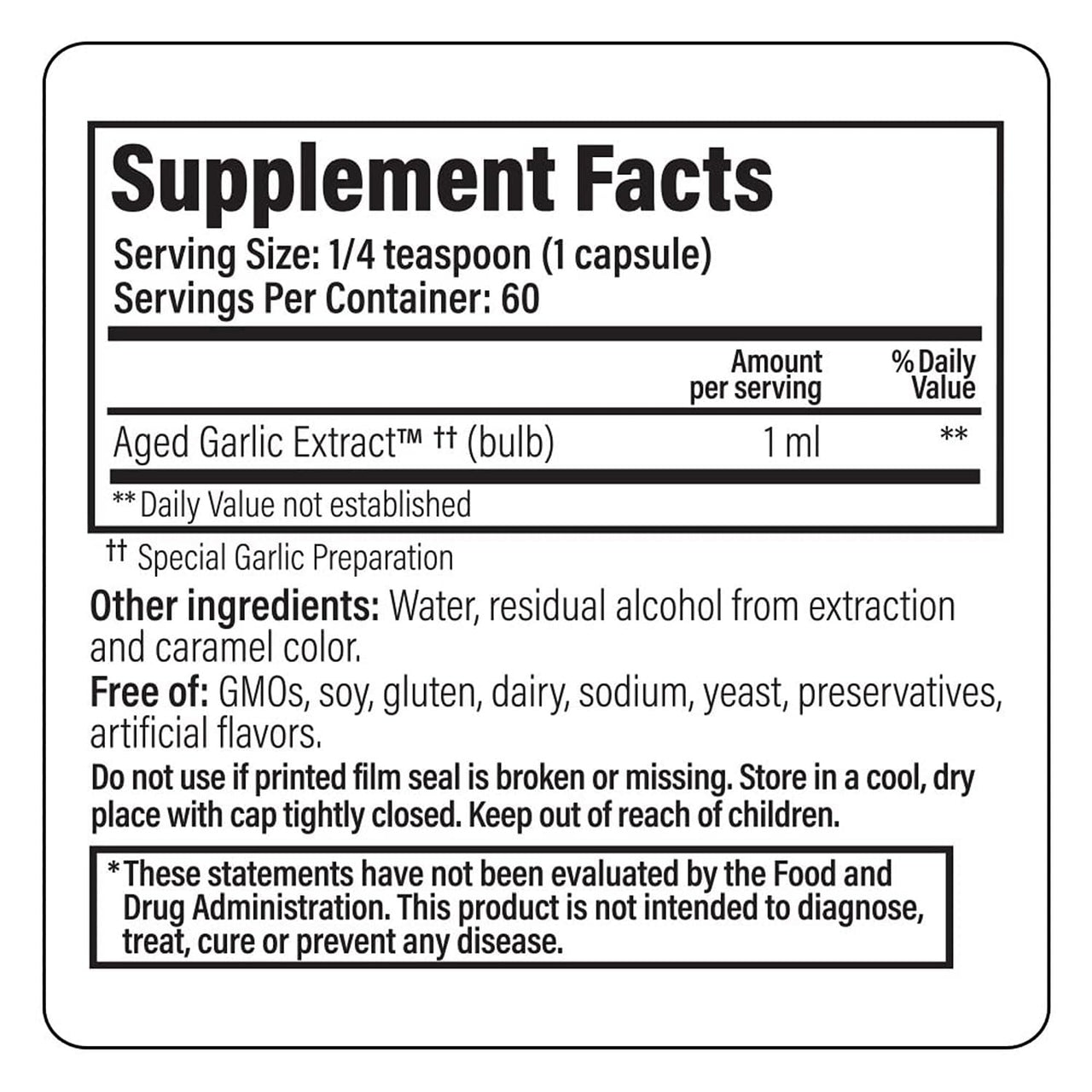 Kyolic Aged Garlic Extract Cardiovascular Health*, Liquid 2 Ounces (60 ml)
