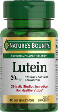 Thumbnail for Nature's Bounty Lutein Pills, Eye Health Supplements and Vitamins, Support Vision Health, 20 mg, 40 Softgels