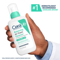 Thumbnail for CeraVe Balancing Air Foam Face Wash, Foaming Facial Cleanser For Combination Skin, 8HR Oil Control + 24HR Hydration, Fragrance-Free & Non-Comedogenic, With Glycolysine™ & 3 Essential Ceramides, 8oz
