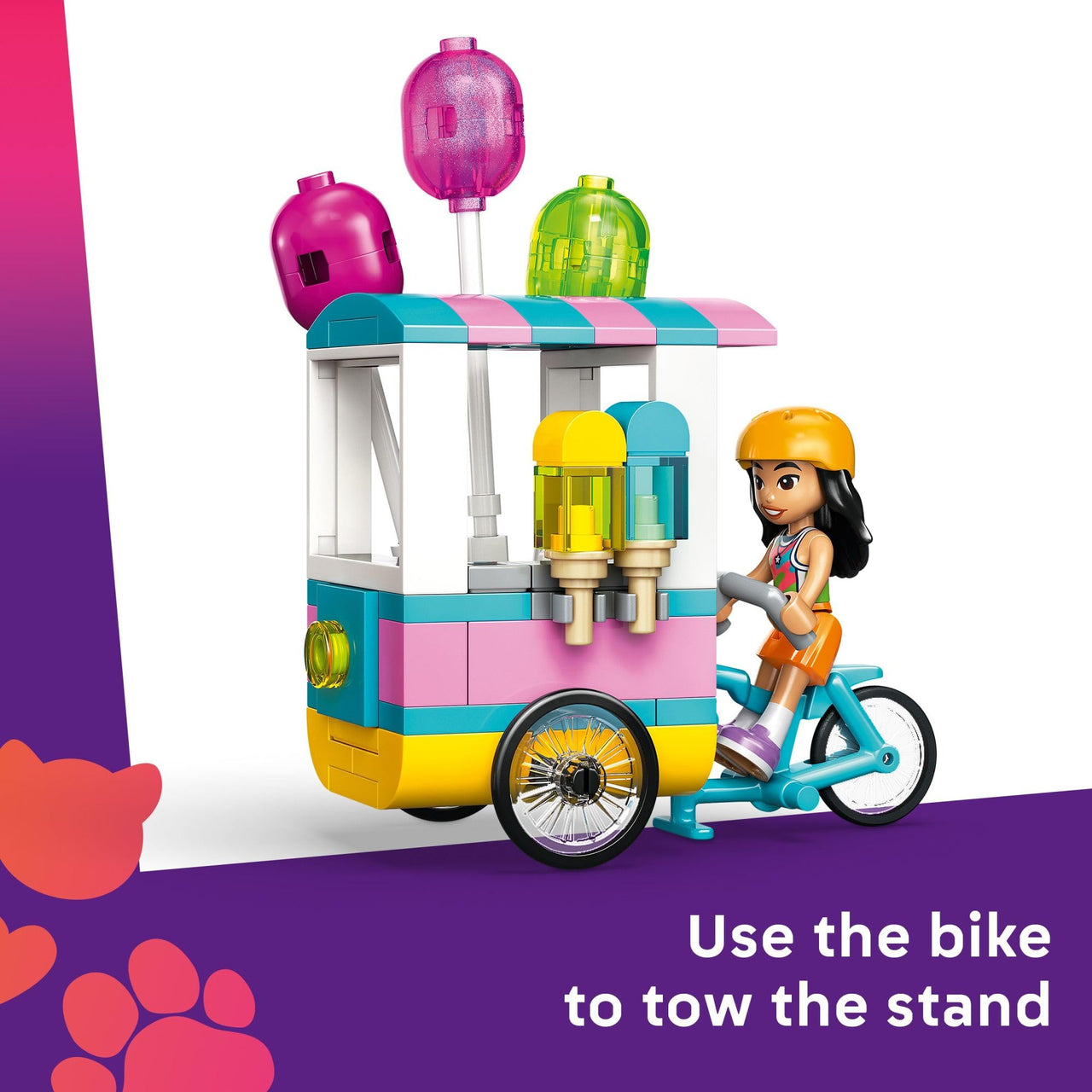 LEGO Friends Ice Cream & Balloon Stand Building Toy for Girls & Boys - Pretend Play Set for Kids, Ages 6+ - W/Liann & Paisley Minidolls & Accessories - Gift Idea for Birthdays - 42692