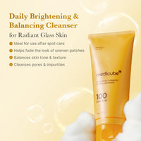 Thumbnail for medicube Facial Cleanser Kojic Acid Turmeric Whip Cleanser | Cleansing Foam for Brightening, Balancing | Fade Appearance of Uneven Patches & Ideal for Use After Spot Care | Korean Skincare, 4.23 oz