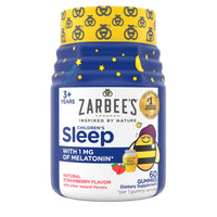 Thumbnail for Zarbee's Kids Melatonin Gummies with 1mg Melatonin, Kids Sleep Gummy, Promotes Peaceful Sleep, Drug-Free, Non-Habit-Forming, Natural Strawberry, 60 ct