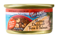Thumbnail for Against The Grain Shrimp Daddy with Tuna & Salmon Dinner for Cats - 24, 2.8 oz Cans
