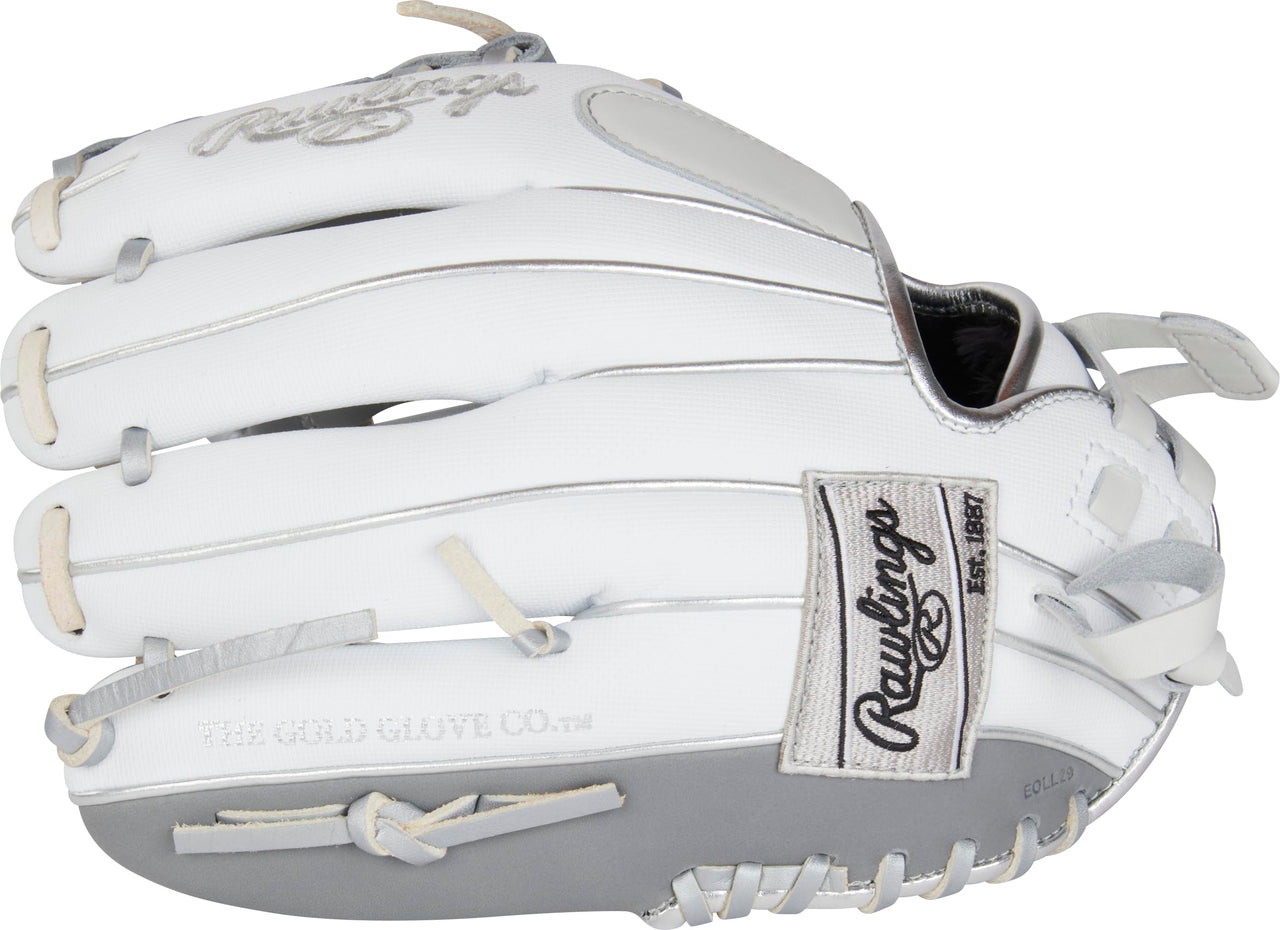 Rawlings | LIBERTY ADVANCED Fastpitch Softball Glove | Right Hand Throw | 12" - Laced One-Piece Web | White/White Speedshell
