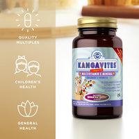 Thumbnail for Solgar Kangavites Multivitamin and Mineral Chewable Tablets, Bouncin' Berry Flavor, 120 Count