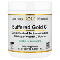 Thumbnail for California Gold Nutrition Buffered Gold C™, Non-Acidic Vitamin C Powder, Sodium Ascorbate, 2.2 lb (1 kg)