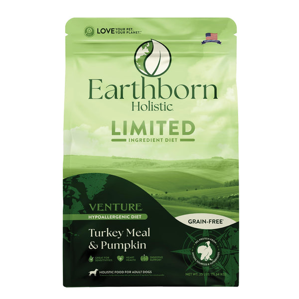 Earthborn Holistic Venture Turkey Meal & Pumpkin 25 lb. Limited Ingredient Grain-Free Dry Dog Food