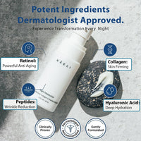Thumbnail for Retinoid Cream - 4.25% Retinol Night Moisturizer for Face & Neck with Collagen, Peptides & Hyaluronic Acid - Anti Aging Wrinkle Cream, Improves Skin Tone & Texture, 1.4 oz