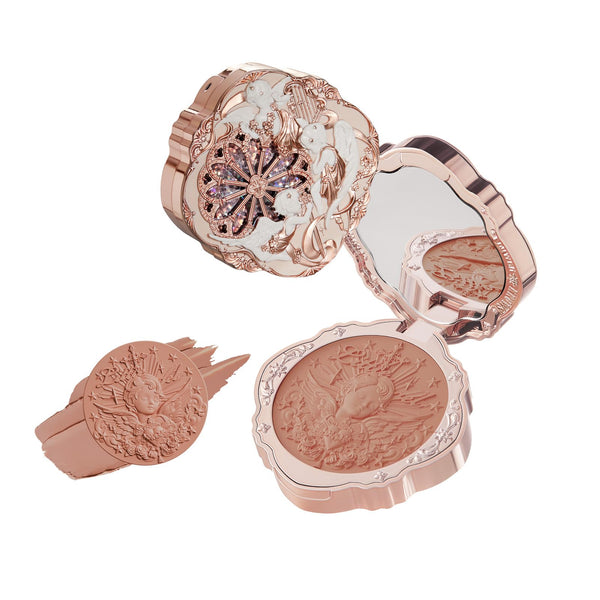 Flower Knows Little Angel Cream Blush,Sany Nude Hydrating Blush for Cheeks,Buildable & Blendable Dewy Face Makeup,Soft Long-Lasting Cute Make Up for Women & Girls,0.21 Oz(05 Fingertip Stellar)
