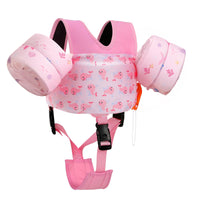 Thumbnail for MoKo Swim Arm Floaties 15-30 lbs, Toddler Swim Vest for Kids Cartoon Swimming Water Wings with Crotch Strap, Pool Float Vests Sleeves Shoulder Straps Arm Band for Children, Baby Pink Whale